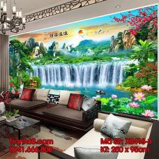 Tranh Đính Đá AB Đính Kín 100% Tài Nguyên Vô Giá X8418-3 Khổ 250x95cm