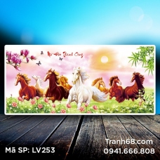 Tranh đính đá Mã Đáo Thành Công LV253 kích thước 160*80cm.