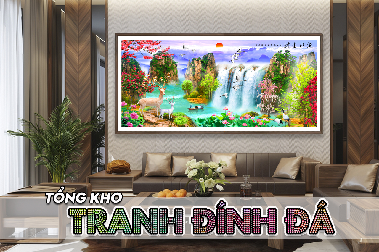 Những Mẫu Tranh ĐÍnh đá Phong cảnh đẹp 2020 được chị em săn lùng